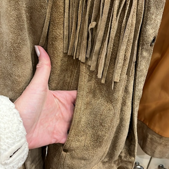 1970s Vintage Learsi Suede Fringe Western Jacket; Size M - Picture 9 of 11
